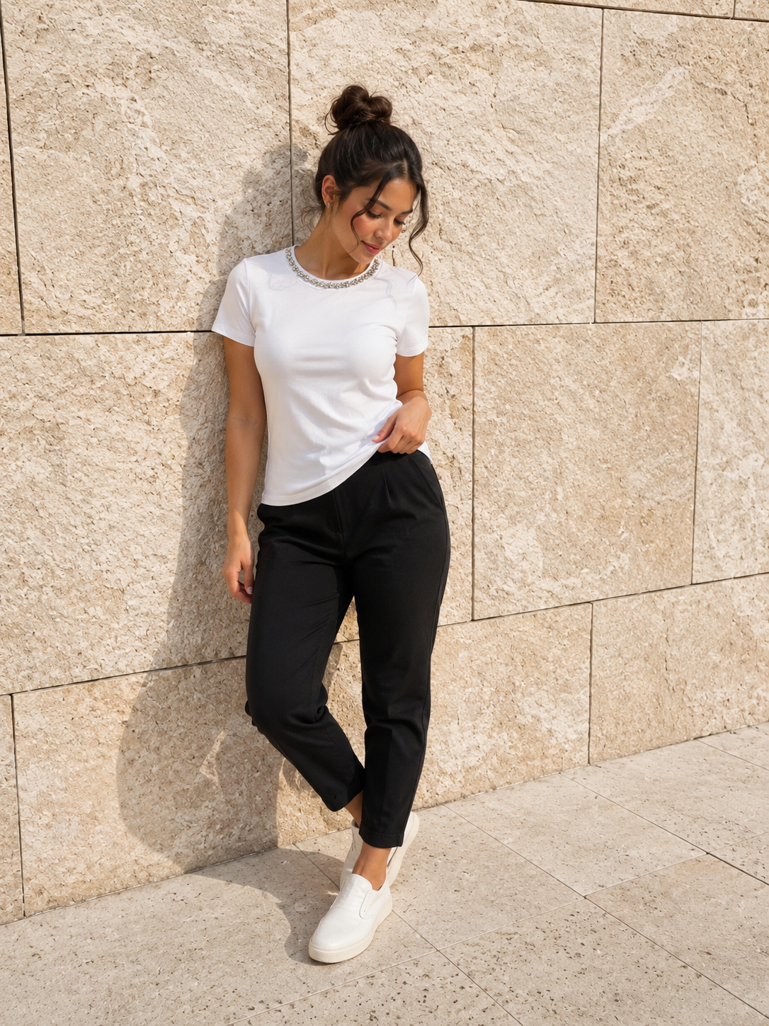 Juliette Embellished Crew Neck Tee