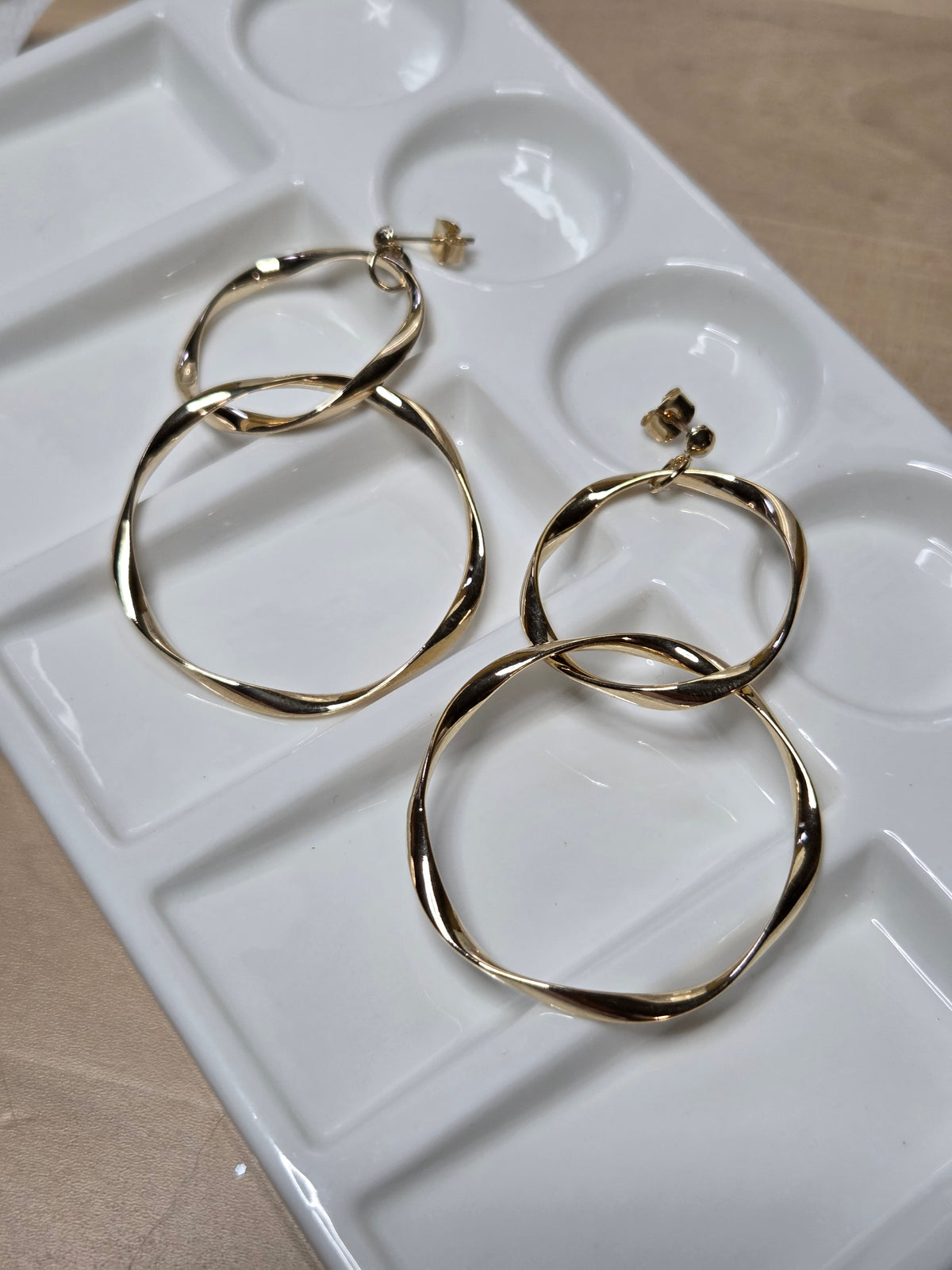 Sora Double Loop Drop Earrings
