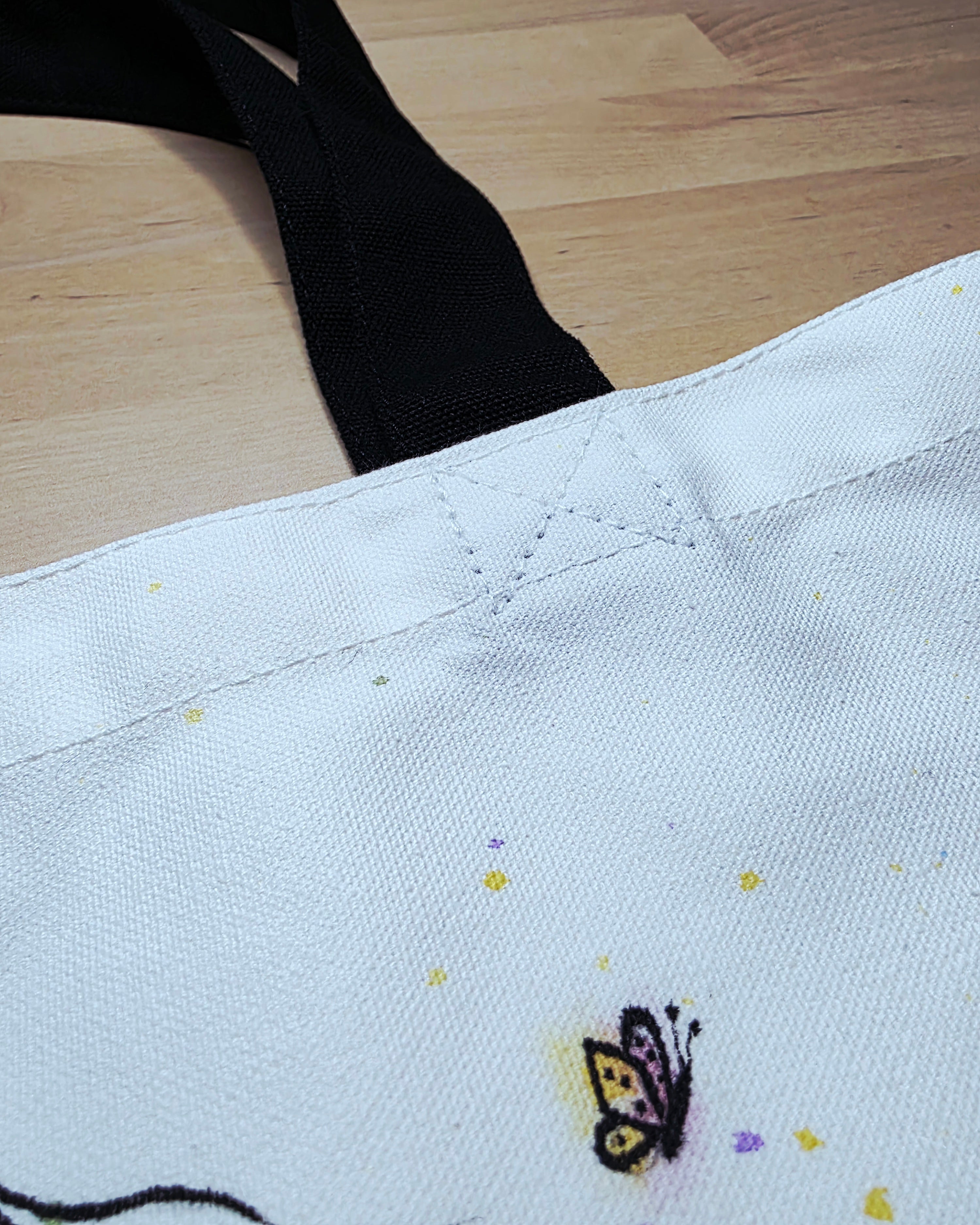 Soft Meadow Study — Hand-Painted Canvas Tote