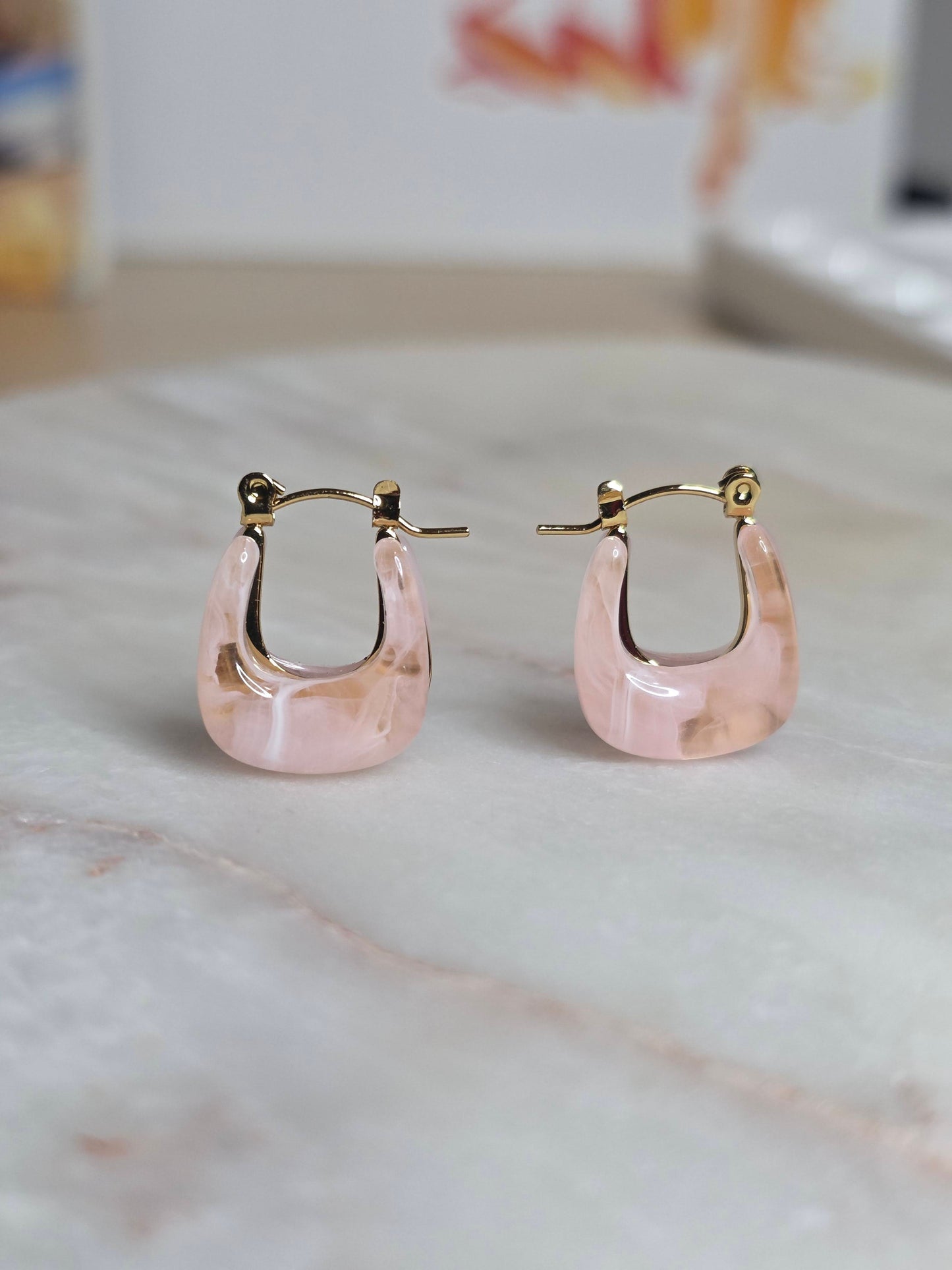 Aveline Resin Hoop Earrings