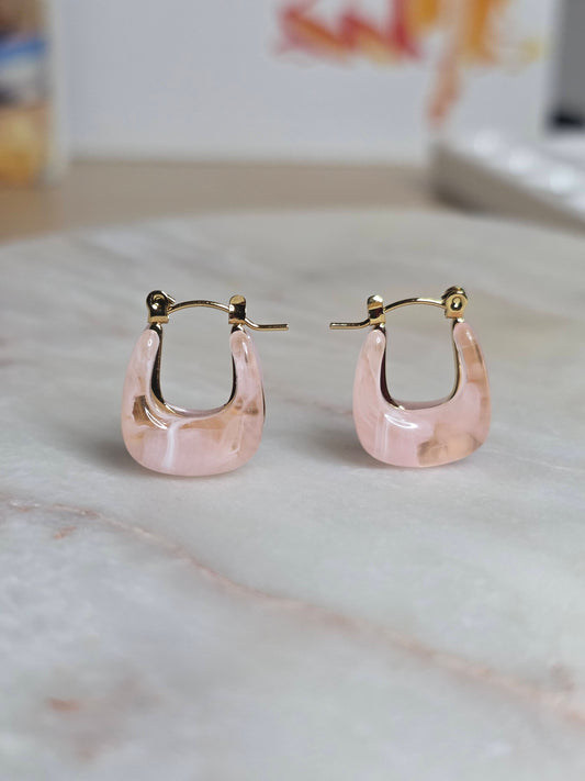 Aveline Resin Hoop Earrings