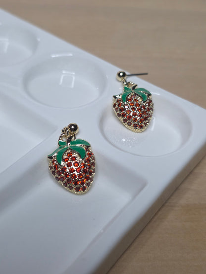 Fraise Lumière Strawberry Earrings