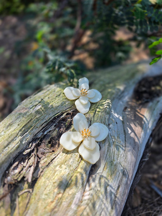 Magnolia Bloom Statement Earrings