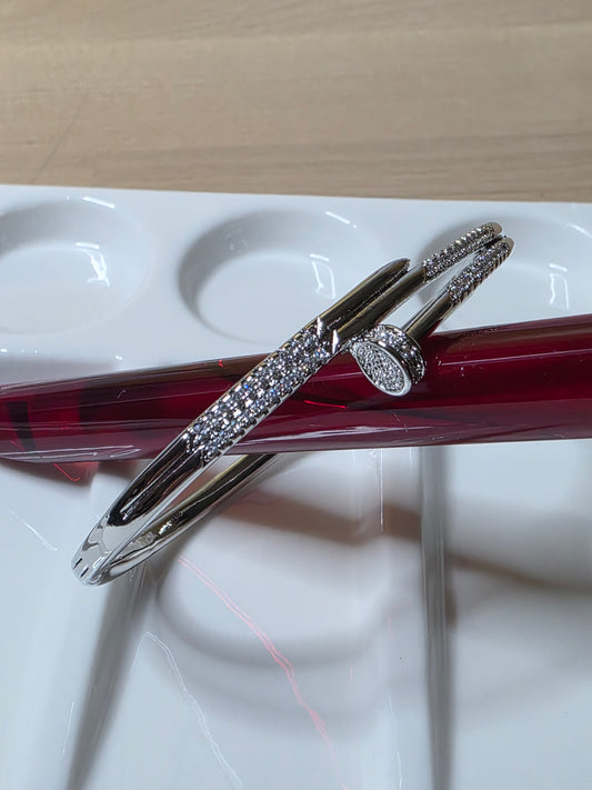 Aurielle Nail Bracelet – Crystal Accent Bangle