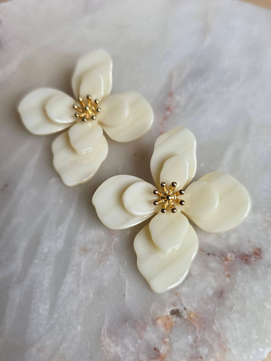 Magnolia Bloom Statement Earrings