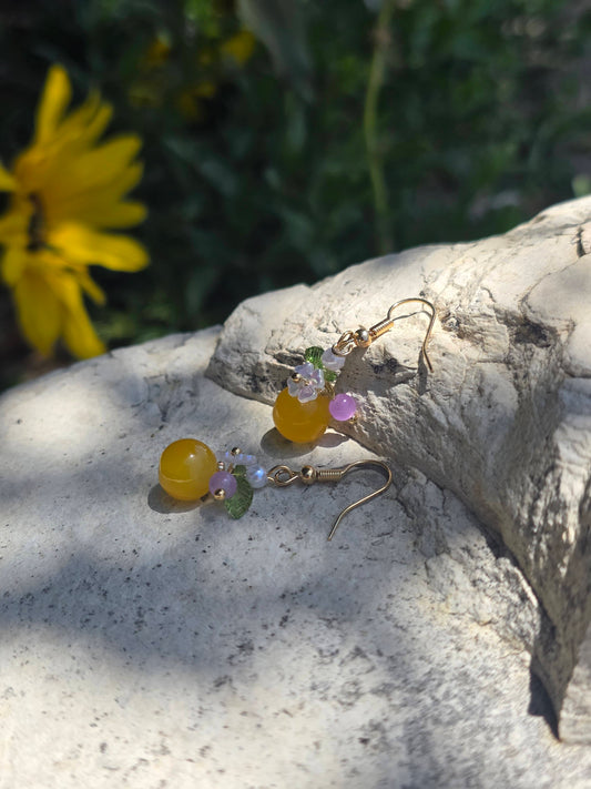 Citrina Blossom Drop Earrings