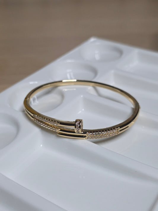 Aurielle Nail Bracelet – Crystal Accent Bangle