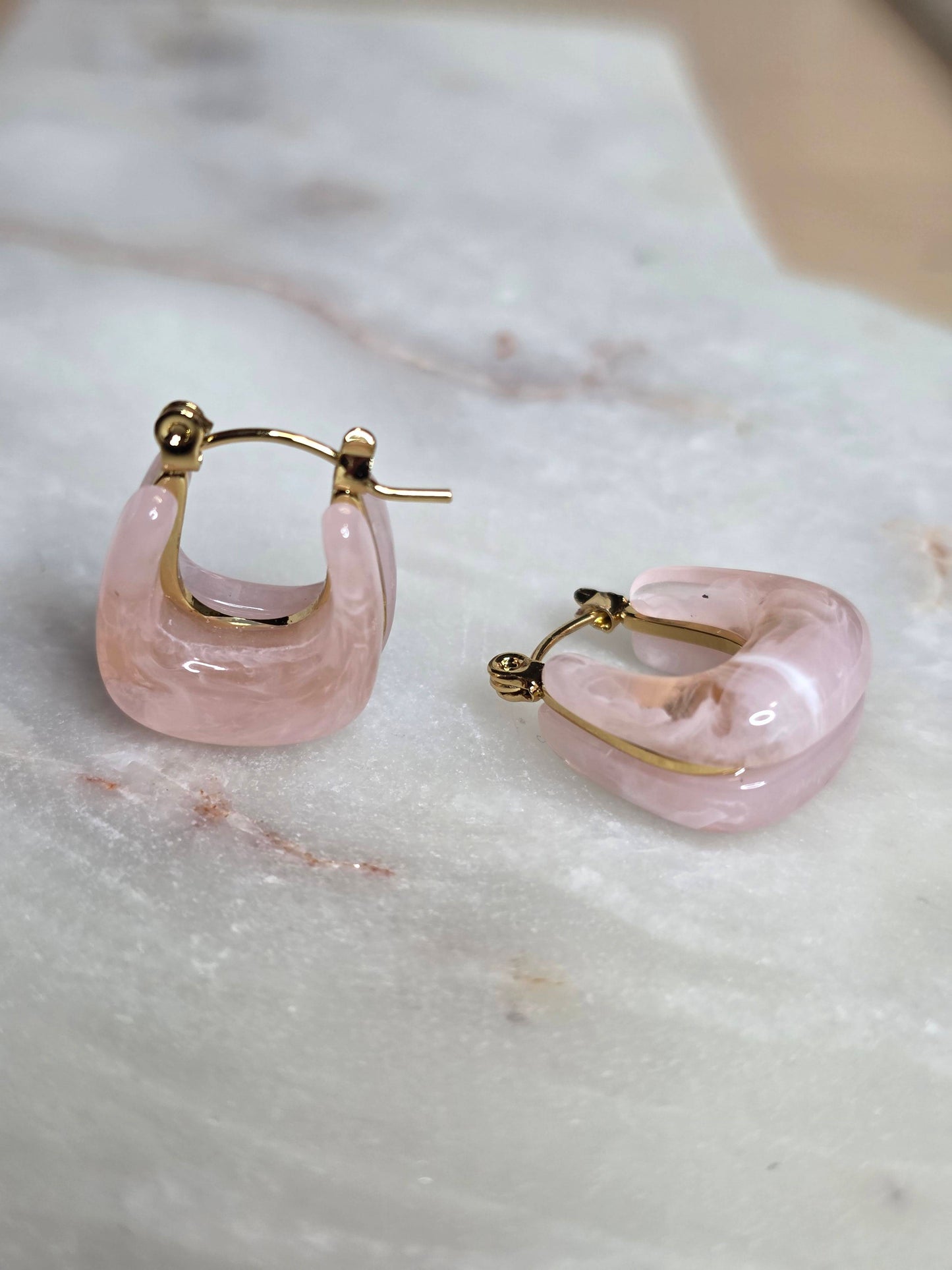 Aveline Resin Hoop Earrings