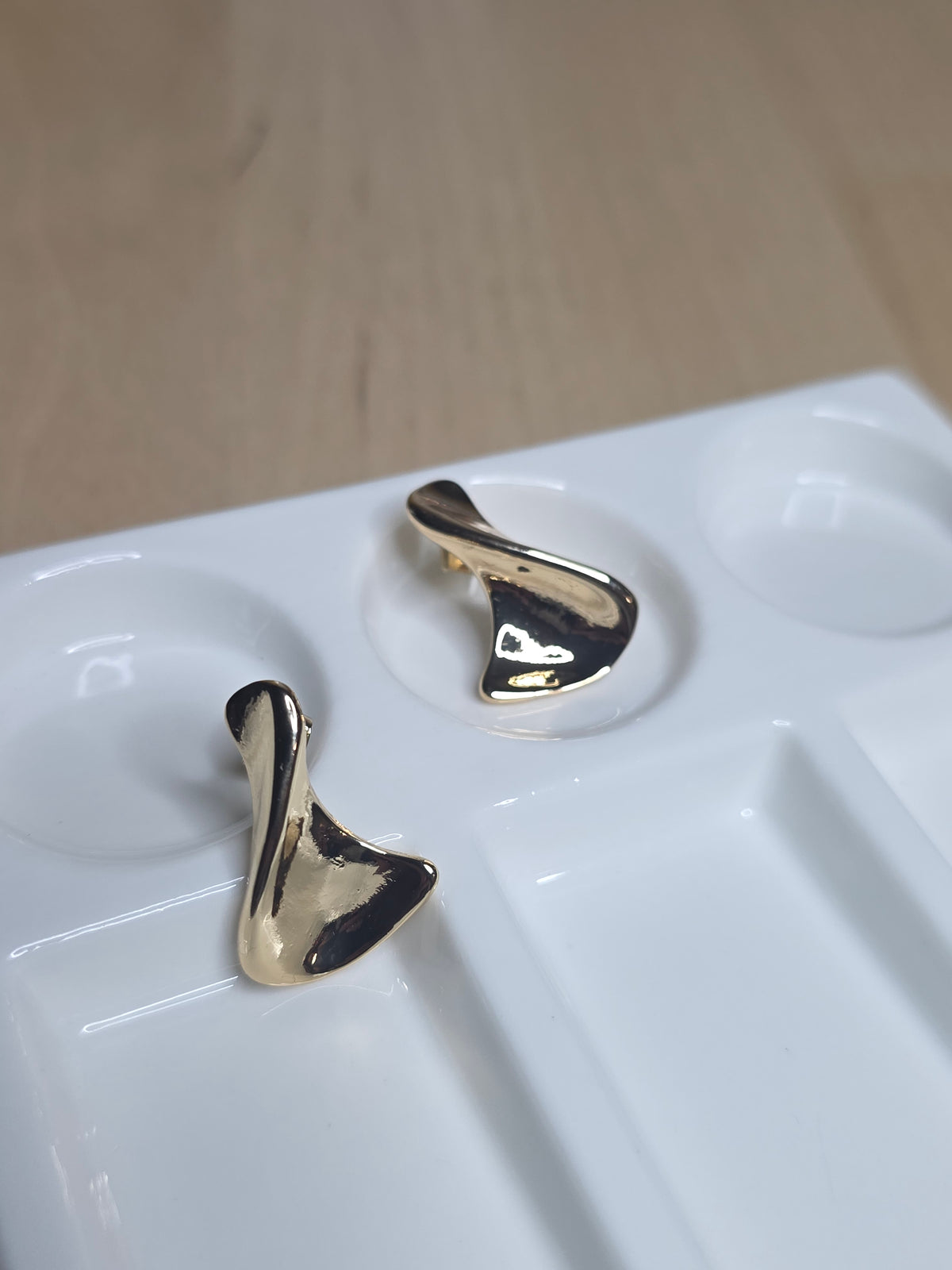 Sculpted Fold Stud Earrings