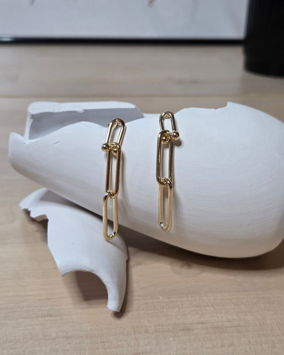 Auréline Chain-Link Drop Earrings