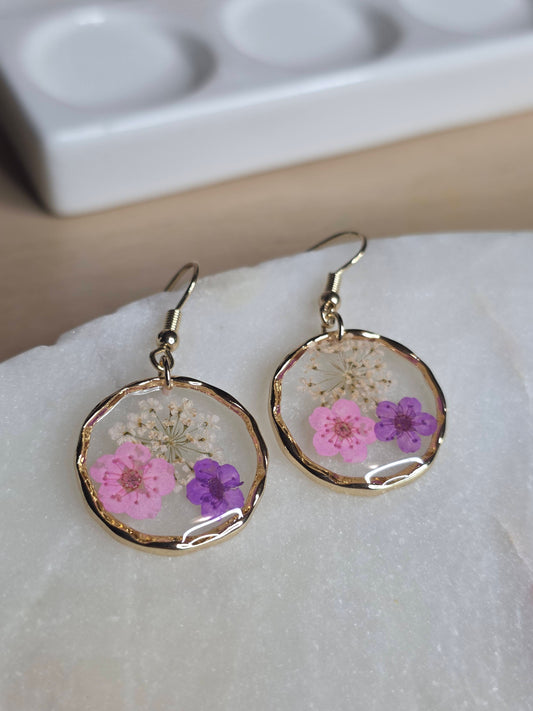 Wildflower Resin Drop Earrings