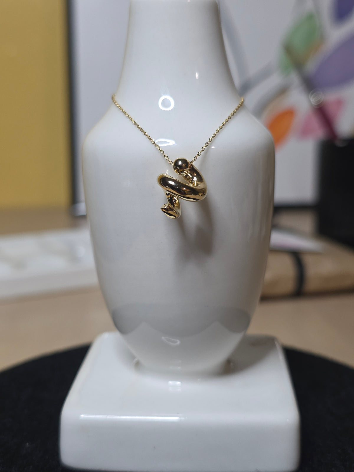 Sculptural Loop Pendant Necklace