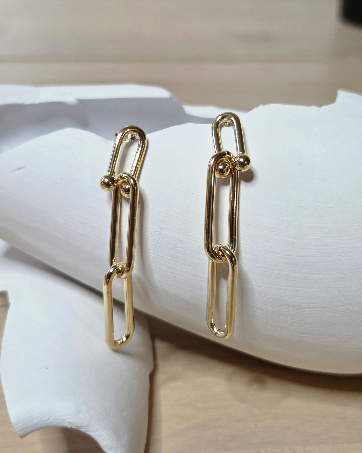 Auréline Chain-Link Drop Earrings