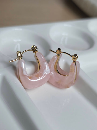 Aveline Resin Hoop Earrings