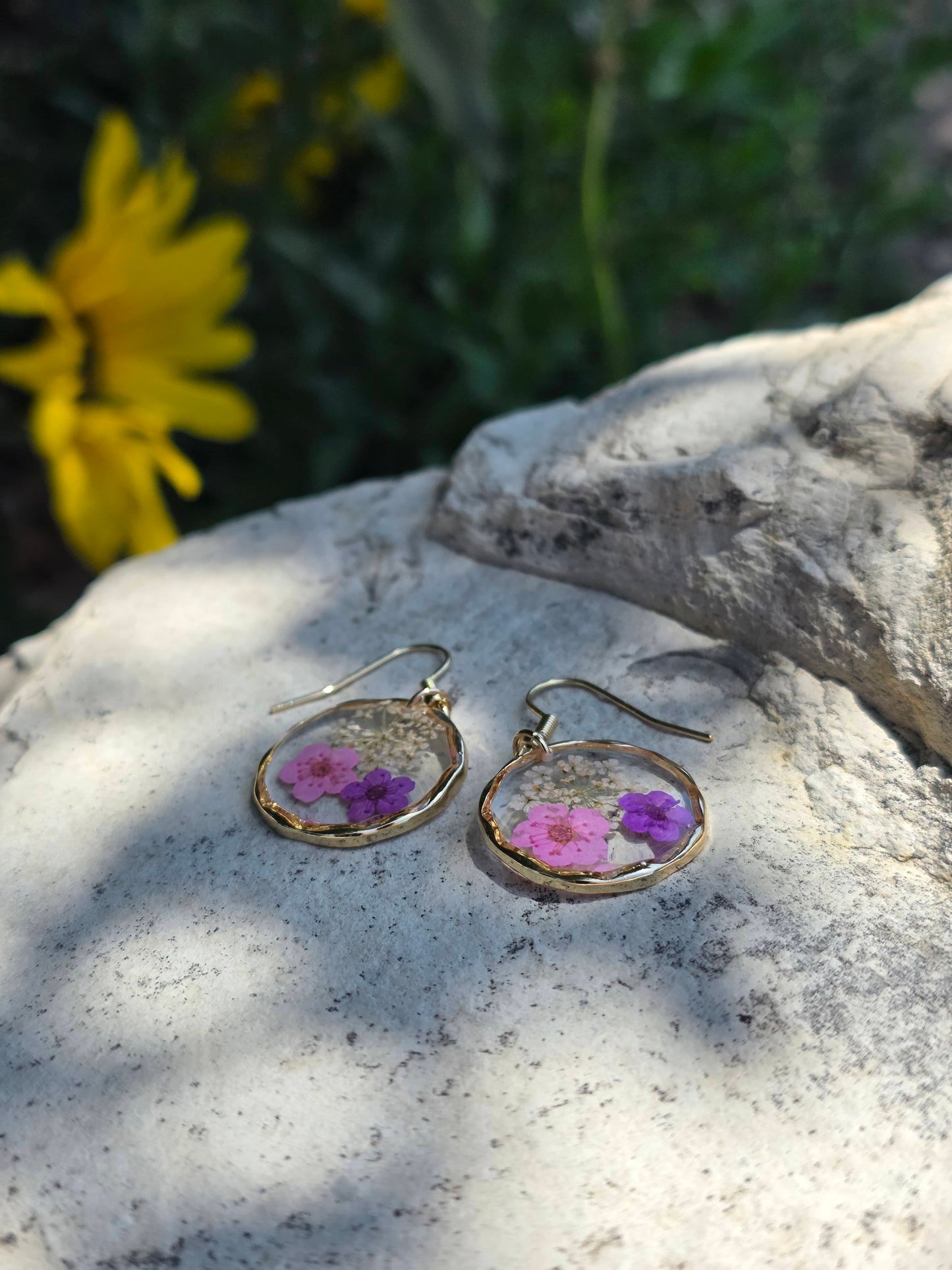 Wildflower Resin Drop Earrings
